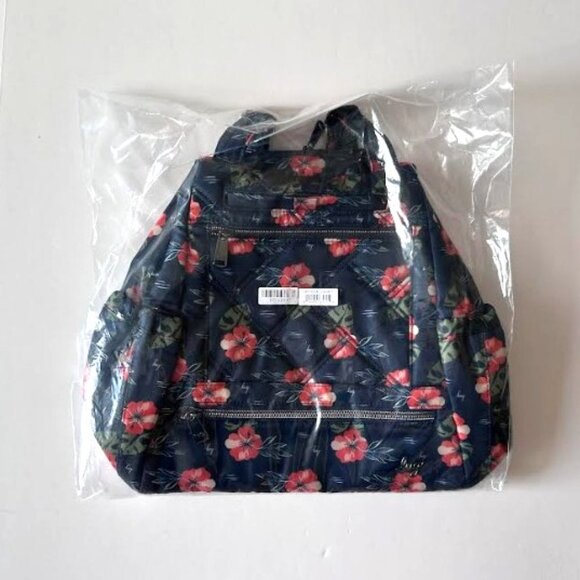 Lug Skyhop Convertible Backpack Aloha Navy Tropical Print main image 6